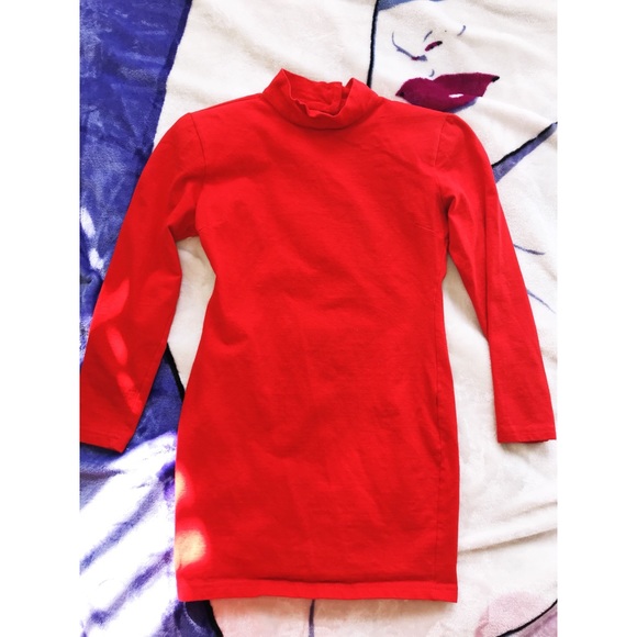 Vintage backless 80s red mini dress CONTEMPO - Picture 2 of 3